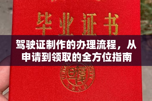 洱源驾驶证制作的办理流程，从申请到领取的全方位指南
