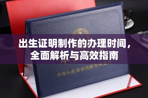 洱源出生证明制作的办理时间，全面解析与高效指南