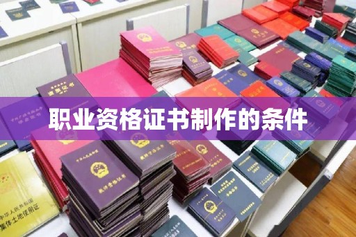 洱源职业资格证书制作的条件