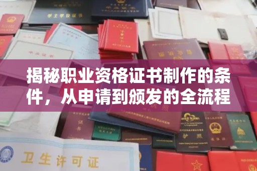 洱源揭秘职业资格证书制作的条件，从申请到颁发的全流程解析