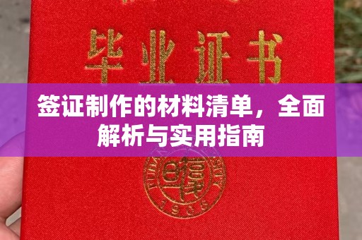 洱源签证制作的材料清单，全面解析与实用指南