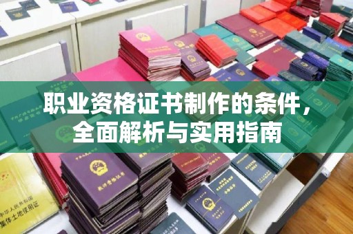 洱源职业资格证书制作的条件，全面解析与实用指南